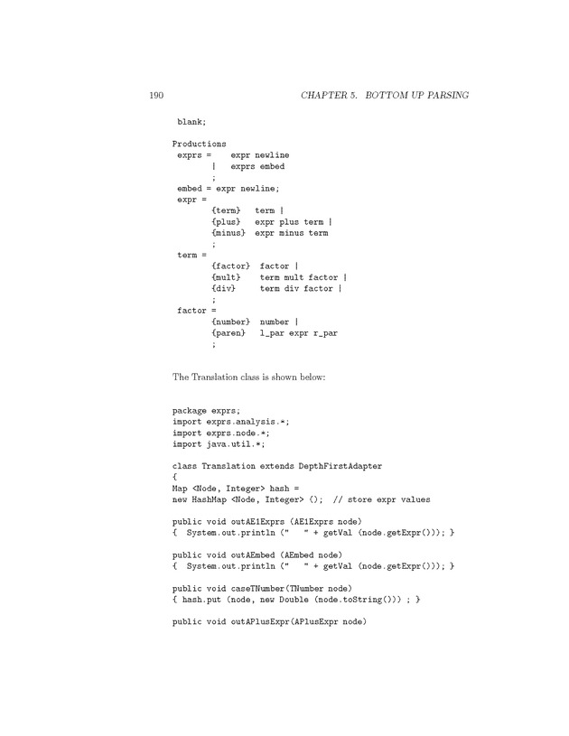 Compiler Design: Theory, Tools, and Examples - Page 190